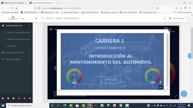 Video de navegación del automovil