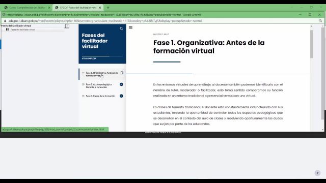 A- Fases de un facilitador virtual