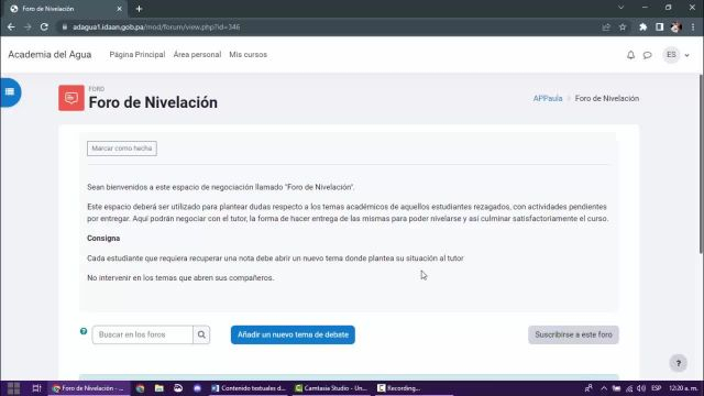 5- Tutorizacion- Foro de Nivelacion